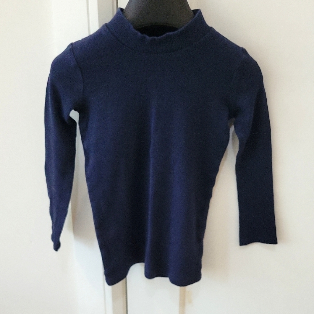 Lil Tee Navy Blue Kids Long Sleeve Top